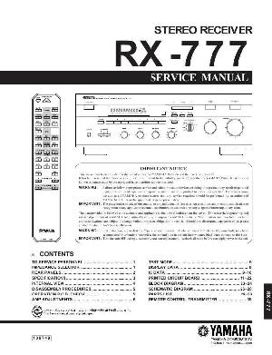 Сервисная инструкция Yamaha RX-777 ― Manual-Shop.ru