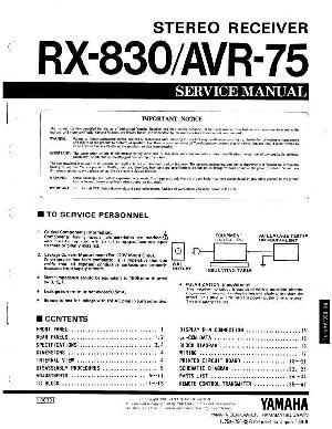 Сервисная инструкция Yamaha RX-830, AVR-75 ― Manual-Shop.ru