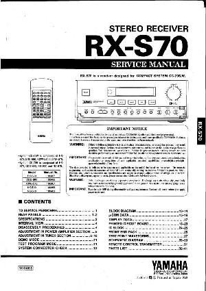 Сервисная инструкция Yamaha RX-S70 ― Manual-Shop.ru