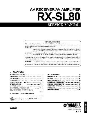 Сервисная инструкция Yamaha RX-SL80  ― Manual-Shop.ru