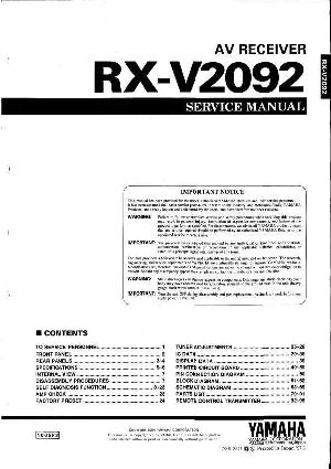 Сервисная инструкция Yamaha RX-V2092 ― Manual-Shop.ru