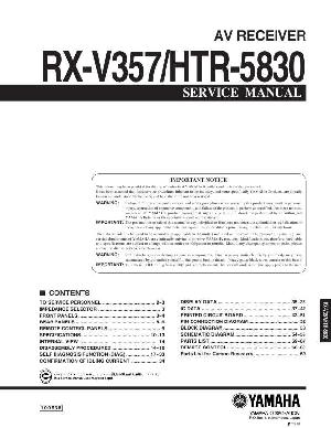 Сервисная инструкция Yamaha RX-V357, HTR-5830  ― Manual-Shop.ru
