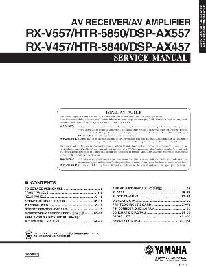 Сервисная инструкция Yamaha RX-V457, RX-V557, HTR-5840, HTR-5850, DSP-AX457, DSP-AX557 ― Manual-Shop.ru