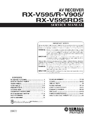 Сервисная инструкция Yamaha RX-V595, V595RDS, R-V905 ― Manual-Shop.ru