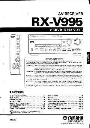 Сервисная инструкция Yamaha RX-V995 ― Manual-Shop.ru