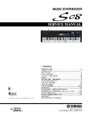 Сервисная инструкция Yamaha S08 ― Manual-Shop.ru