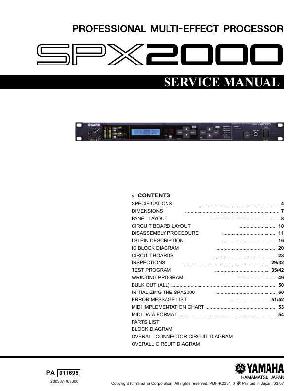 Сервисная инструкция Yamaha SPX-2000 ― Manual-Shop.ru