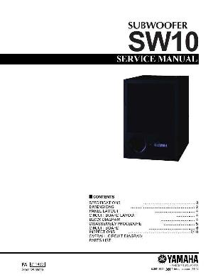 Сервисная инструкция Yamaha SW10 ― Manual-Shop.ru