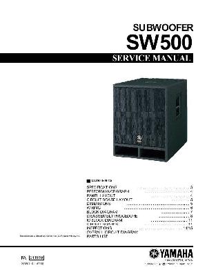 Сервисная инструкция Yamaha SW500 ― Manual-Shop.ru