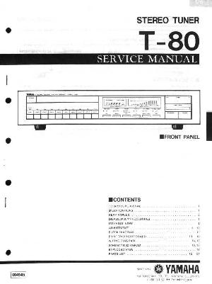 Сервисная инструкция Yamaha T-80 ― Manual-Shop.ru