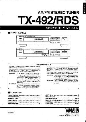 Сервисная инструкция Yamaha TX-492RDS ― Manual-Shop.ru