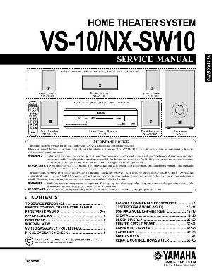 Service manual Yamaha VS-10, NX-SW10 ― Manual-Shop.ru