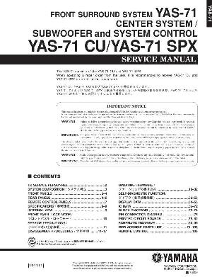 Сервисная инструкция Yamaha YAS-71 ― Manual-Shop.ru