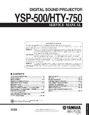 Сервисная инструкция Yamaha YSP-500, HTY-750 ― Manual-Shop.ru