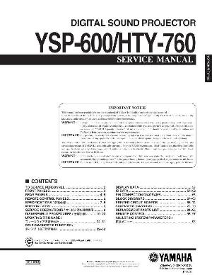 Сервисная инструкция Yamaha YSP-600, HTY-760 ― Manual-Shop.ru