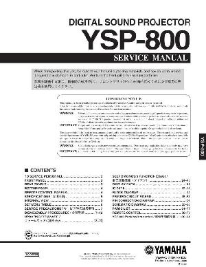 Сервисная инструкция Yamaha YSP-800 ― Manual-Shop.ru