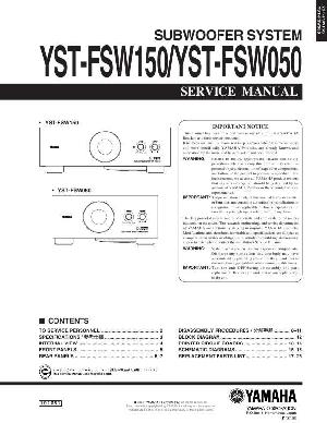 Сервисная инструкция Yamaha YST-FSW050, YST-FSW150 ― Manual-Shop.ru