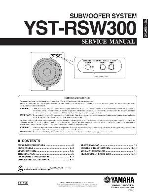 Сервисная инструкция Yamaha YST-RSW300  ― Manual-Shop.ru