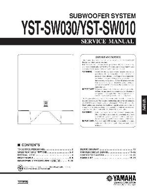 Сервисная инструкция Yamaha YST-SW010, SW030 ― Manual-Shop.ru
