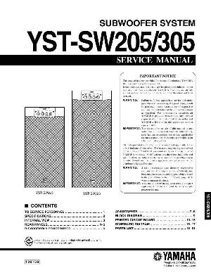 Сервисная инструкция Yamaha YST-SW205, YST-SW305 ― Manual-Shop.ru