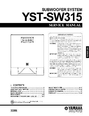 Сервисная инструкция Yamaha YST-SW315 ― Manual-Shop.ru