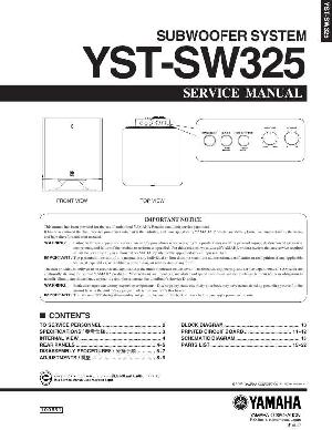 Service manual Yamaha YST-SW325 ― Manual-Shop.ru