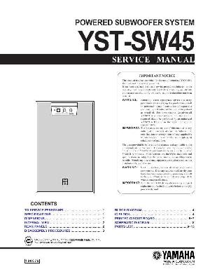 Сервисная инструкция Yamaha YST-SW45 ― Manual-Shop.ru
