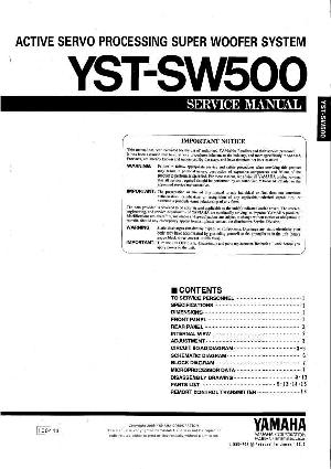 Service manual Yamaha YST-SW500 ― Manual-Shop.ru