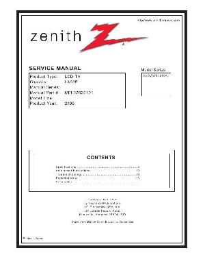 Service manual ZENITH 32LC2DA, 37LC2DA, 42LC2DA, шасси LA63E ― Manual-Shop.ru