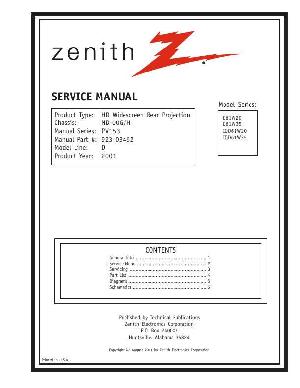 Сервисная инструкция Zenith D61W20 ― Manual-Shop.ru