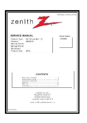 Сервисная инструкция Zenith DLP-Z44SZ80 ― Manual-Shop.ru