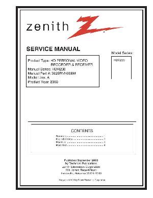 Service manual Zenith HDR-230 ― Manual-Shop.ru
