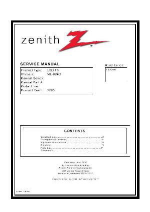 Сервисная инструкция Zenith L13V36 ― Manual-Shop.ru
