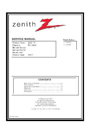 Сервисная инструкция Zenith L15V24S L15V26C ― Manual-Shop.ru