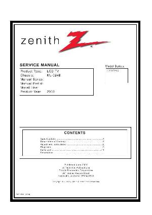 Сервисная инструкция Zenith L20V26 ― Manual-Shop.ru