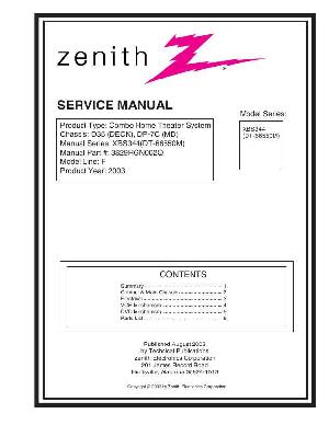 Service manual ZENITH XBS344 ― Manual-Shop.ru