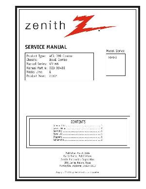 Сервисная инструкция Zenith XBV-243 ― Manual-Shop.ru
