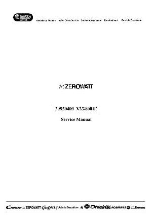 Сервисная инструкция Zerowatt X33-800IE ― Manual-Shop.ru