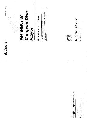 User manual Sony CDX-L360  ― Manual-Shop.ru