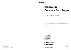 User manual Sony CDX-L580X  ― Manual-Shop.ru