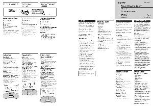 Инструкция Sony CFS-B21L  ― Manual-Shop.ru