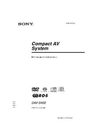User manual Sony DAV-S400  ― Manual-Shop.ru