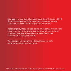 Инструкция Sony Ericsson G-900  ― Manual-Shop.ru