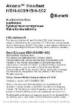 User manual Sony Ericsson HBH-600 
