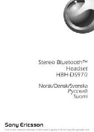 User manual Sony Ericsson HBH-DS970  ― Manual-Shop.ru