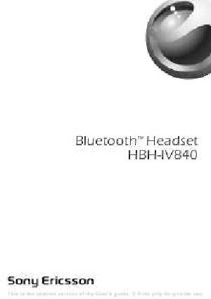 User manual Sony Ericsson HBH-IV840  ― Manual-Shop.ru