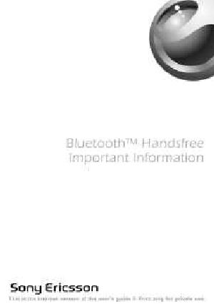 Инструкция Sony Ericsson HBH-PV700  ― Manual-Shop.ru