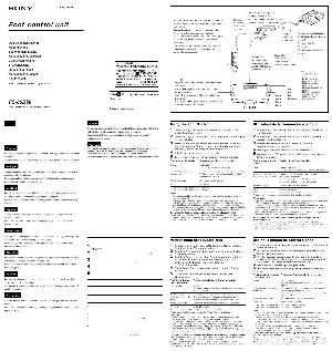 Инструкция Sony FS-85b50  ― Manual-Shop.ru