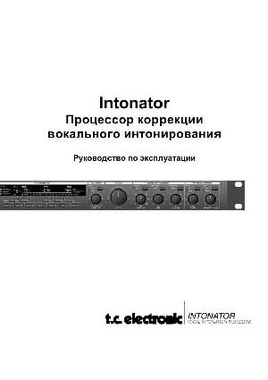 Инструкция T.C.electronic Intonator  ― Manual-Shop.ru