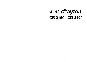 User manual VDO CD-3100  ― Manual-Shop.ru